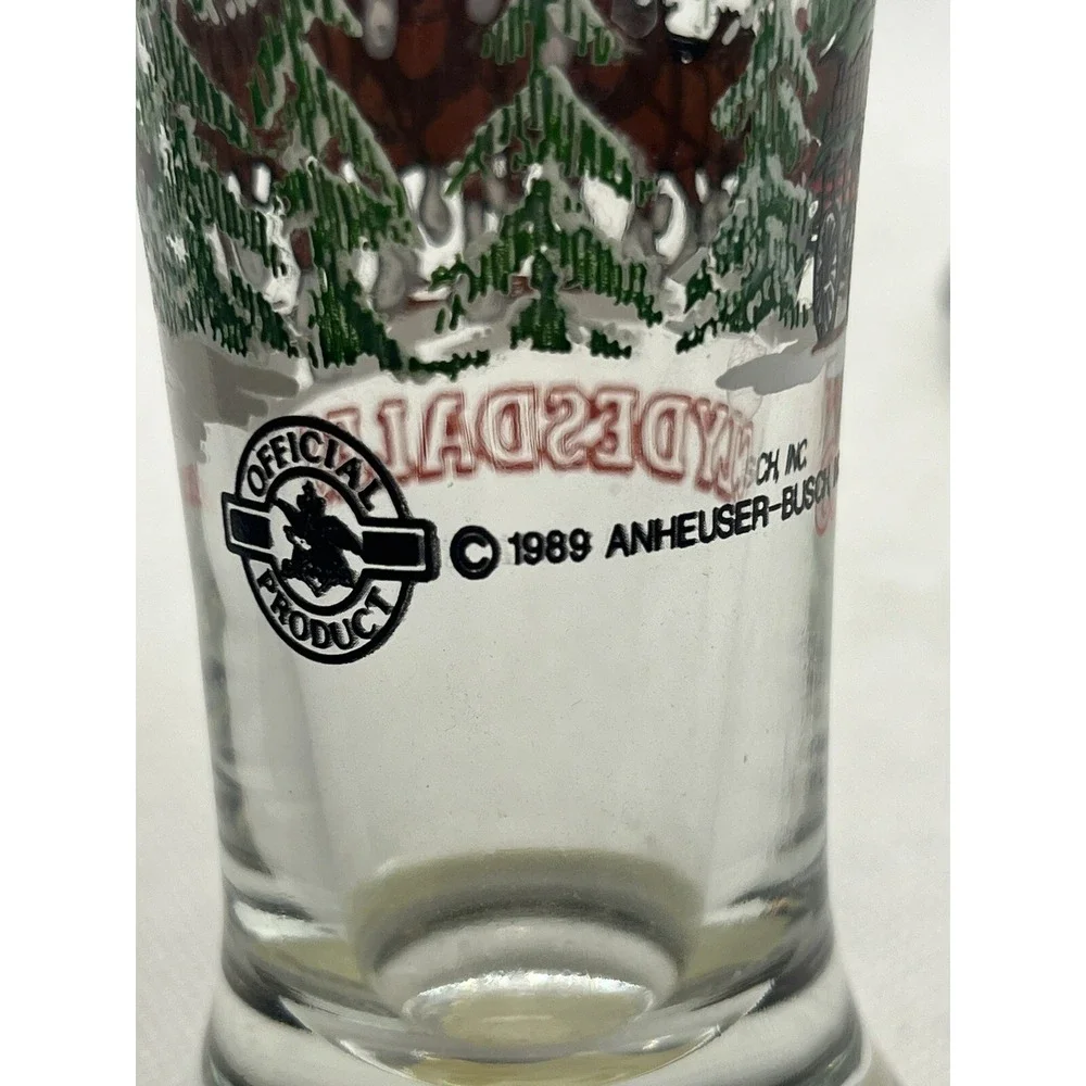 Budweiser Clydesdale Pilsner Glass Vintage 1989 King Of Beers Beer Glass ManCave